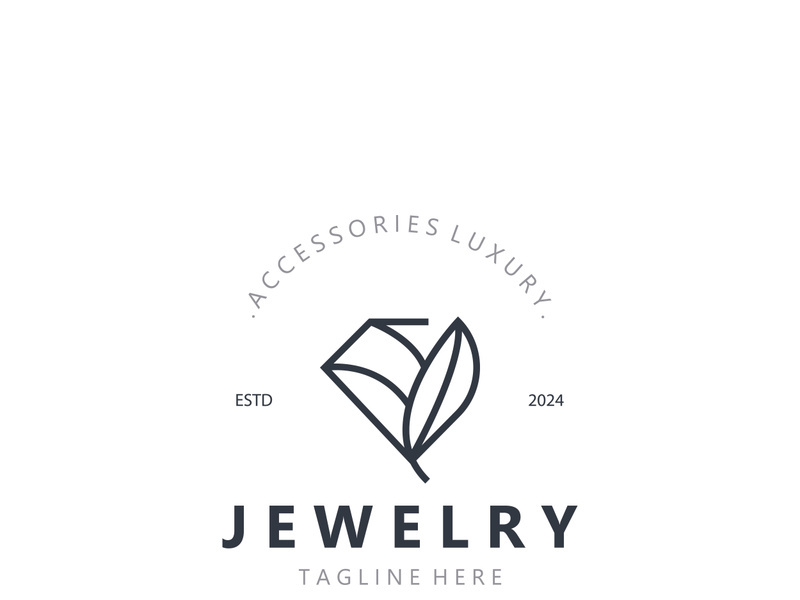 Jewelry Logo Template Design, diamond shop, accessories fashion Design, simple icon
