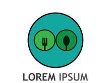 Spoon and fork logo design.