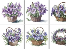 Watercolor Floral Flower Basket Design