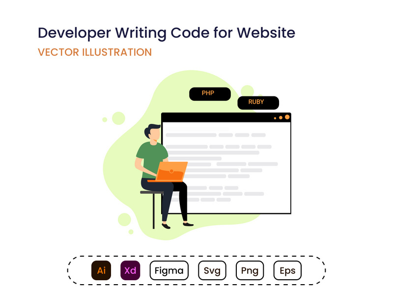 Developer Writing Code for Website