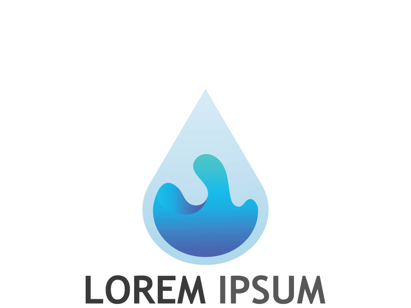 Modern colorful water drop logo design.