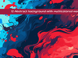 A painting of a colorful abstract background preview picture