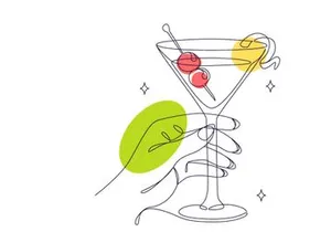6 Cocktail Vector Illustration