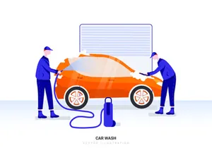 [Part 29] Car Service Vector Scenes