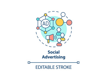 Social advertising concept icon preview picture