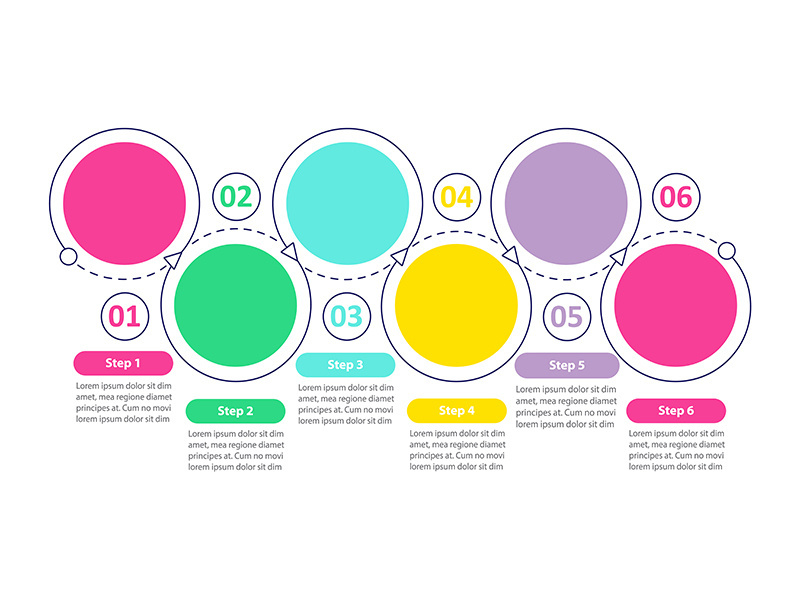 Creative startup roadmap vector infographic template