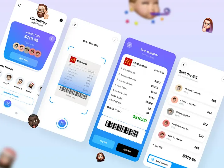 Bill Split Mobile App Design