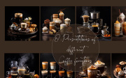 Presentations of different coffee fountains