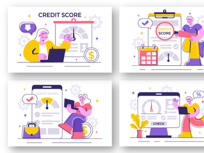10 Credit Score Rating Illustration
