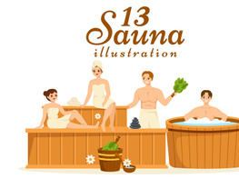13 Sauna and Steam Room Illustration preview picture