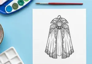Elegant white lace cape with intricate floral embroidery. Luxurious sheer bridal shawl for weddings and formal events.