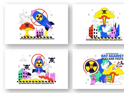 10 Day Against Nuclear Tests Illustration