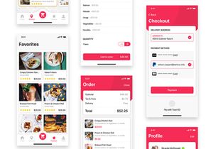 Food ordering & Delivery UI Kit for SKETCH