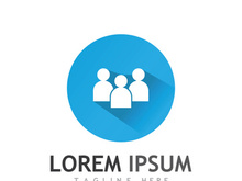 People social community logo design with creative idea