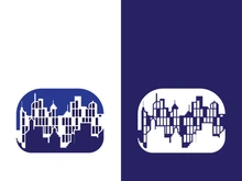 Modern city skyline icon silhouette vector illustration design