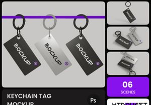 Keychain Tag Mockup