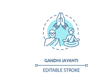 Gandhi jayanti concept icon preview picture