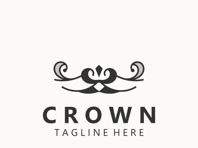 Premium style crown logo vintage abstract symbol. Royal king icon. Modern luxury brand element sign. Vector illustration