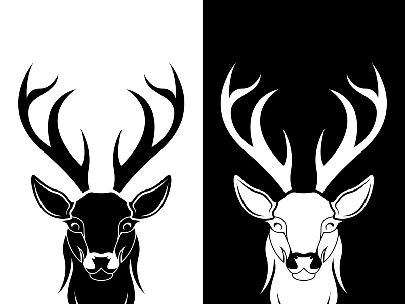 Deer logo template vector icon illustration design