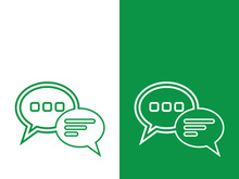Speech bubble icon logo template vector illustration