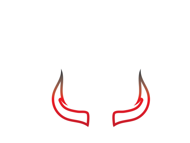 Devil horn Vector icon design illustration Template