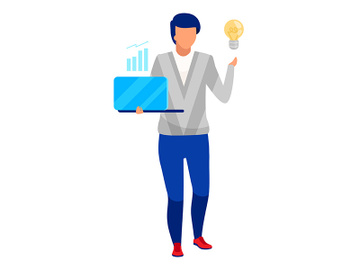 Financial analyst flat vector illustration preview picture