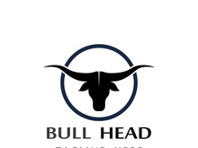 Bull head horns logo design.