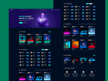 NFT marketplace PSD Template preview picture