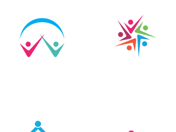 Logo of group of people or community of people. preview picture