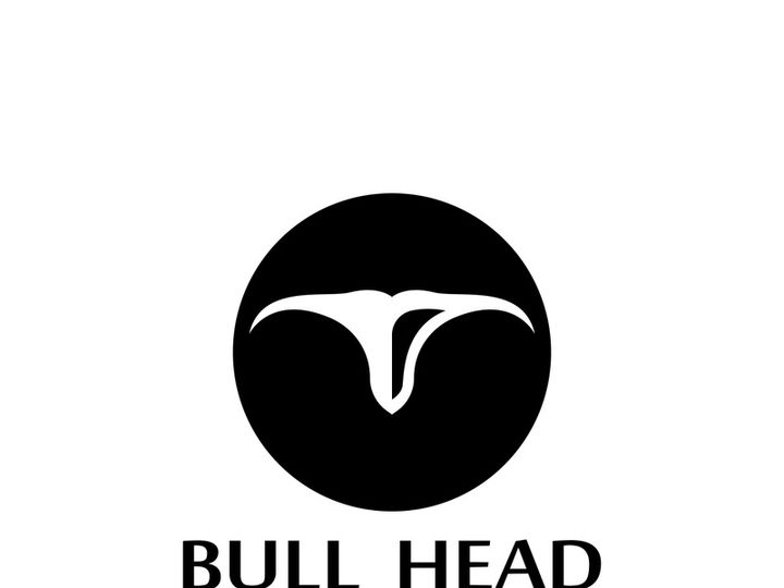 Bull head horns logo design.