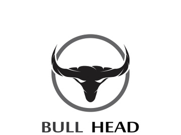 Retro vintage bull head horns logo. preview picture