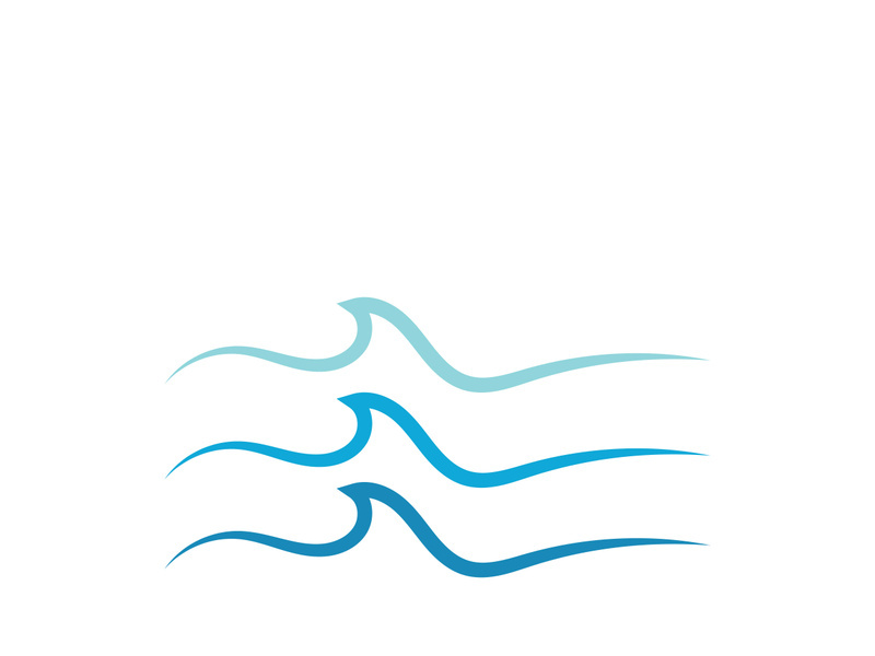 Water wave icon vector illustration design logo