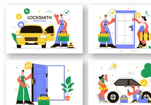 9 Locksmith Service Illustration