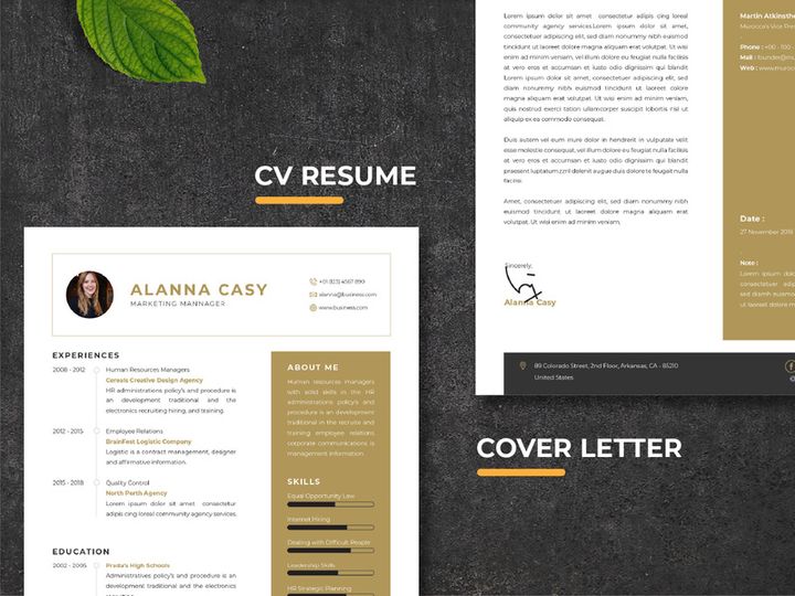 Clean CV Resume Template - Manager