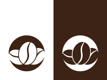 Coffee bean icon vector illustration template