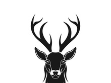 Deer logo template vector icon illustration design