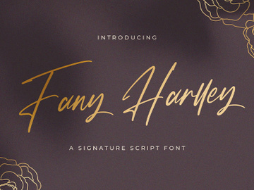 Fany Harlley - Handwritten Font preview picture