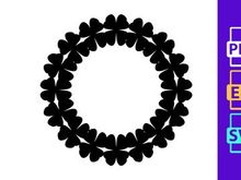 Black floral lace seamless pattern border vector design