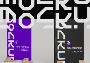 Table Tent Sign Mockup