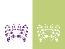 Fresh lavender flower logo vector flat design