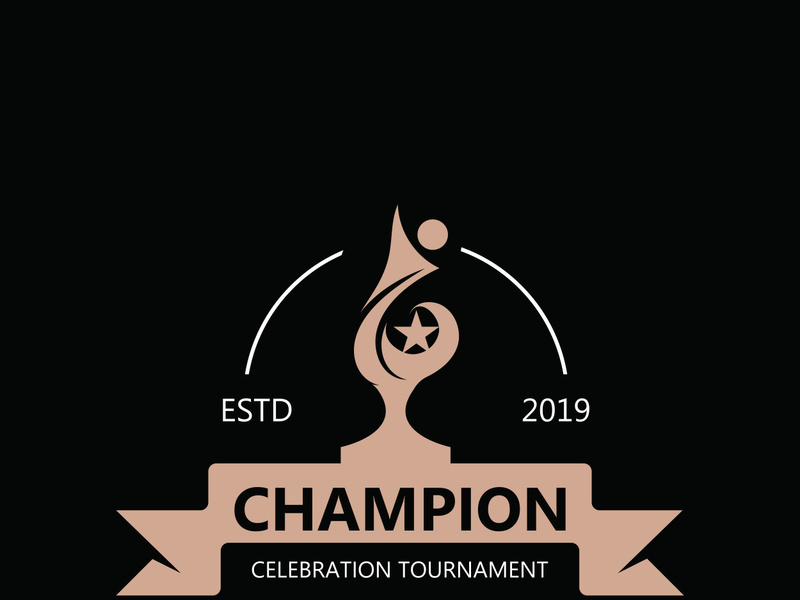 Trophy Logo winner, Sports Tournament Championship Cup Design. minimalist emblem sport, club shop simple icon