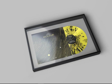 Framed Vinyl Record Mockup preview picture