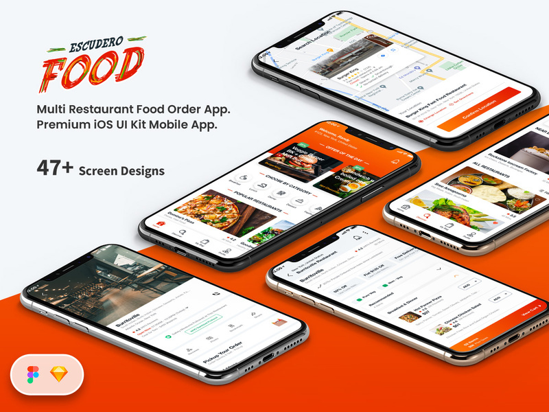 Multi Restaurant Food Order Mobile App UI