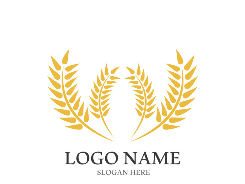 Wheat logo vector icon illustration design