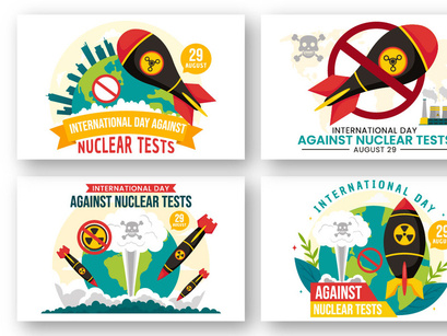 14 Day of Against Nuclear Tests Illustration