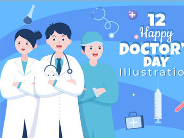 12 World Doctors Day Vector illustration preview picture