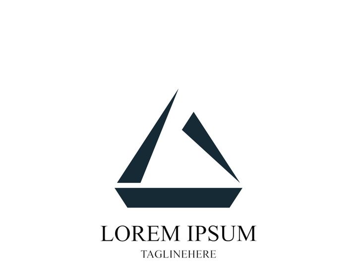 A Letter Trinity Icon Vector Logo Template