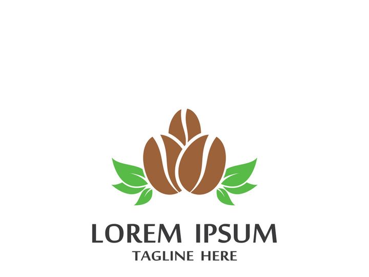 Coffee bean logo design.
