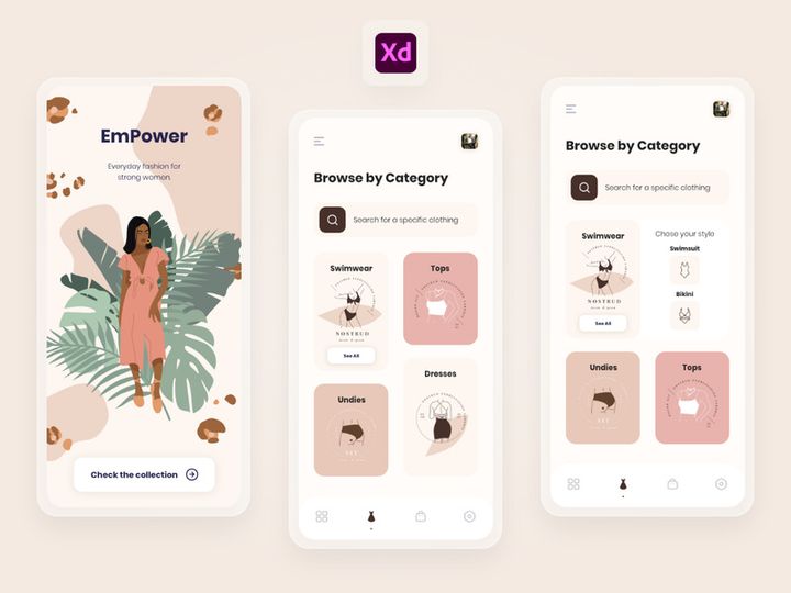 Feminine Clothes Shop App Exploration