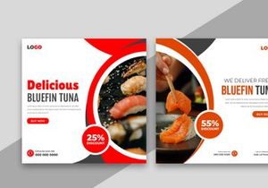 Bluefin Tuna Social Media Post Template
